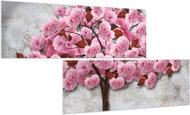 LIOX Fairy tale pink tree, 100 × 50 cm, two-piece - Painting