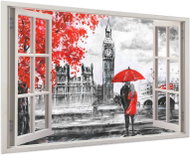 LIOX Picture window romantic London, 60 × 40 cm - Painting