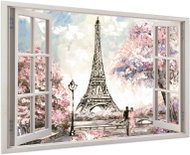 LIOX Picture window Eiffel Tower, 150 × 100 cm - Painting