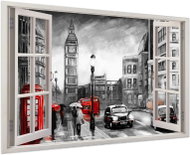 LIOX Painting window London street painting, 60 × 40 cm - Painting