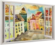 LIOX Painting houses, 40 × 25 cm - Painting