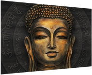 LIOX Painting golden head of Buddha, 60 × 40 cm - Painting