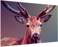 LIOX Abstract painting geometric deer, 90 × 60 cm - Painting