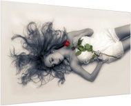 LIOX Painting woman and roses, 100 × 65 cm - Painting