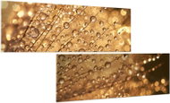 LIOX Painting golden dew drops, 120 × 60 cm, two-piece - Painting
