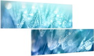 LIOX Blue picture of dew drops, 120 × 60 cm, two-part - Painting