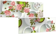 LIOX 3D Painting of rose flowers, 80 × 40 cm, two-piece - Painting