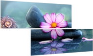 LIOX Painting wellness stones and flower, 80 × 40 cm, two-piece - Painting
