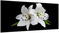 LIOX Lilies on black background, 100 × 45 cm - Painting