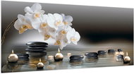 LIOX Painting orchid and stones in water, 100 × 45 cm - Painting
