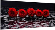 LIOX Painting of roses and stones, 45 × 20 cm - Painting