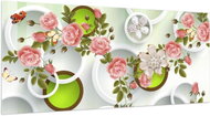 LIOX 3D Painting of rose flowers, 60 × 25 cm - Painting