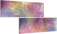 LIOX Painting positive pastel mandala, 180 × 90 cm, two-piece - Painting