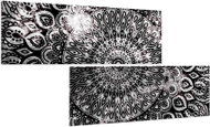 LIOX Black and white mandala painting, 160 × 80 cm, two-part - Painting