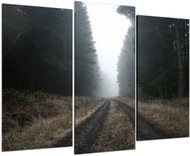 LIOX Painting of a trail in the forest, 150 × 100 cm, three-piece - Painting
