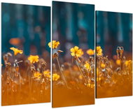 LIOX Painting detail of yellow poppies, 120 × 80 cm, three-part - Painting