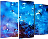 LIOX Dandelion and blue macro dew, 150 × 100 cm, three-piece - Painting