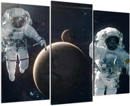 LIOX Astronauts in space, 60 × 40 cm, three-piece - Painting