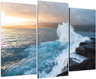 LIOX Reflections of sea waves, 90 × 60 cm, three-piece - Painting