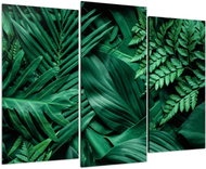LIOX Painting mix of room leaves, 75 × 50 cm, three-piece - Painting
