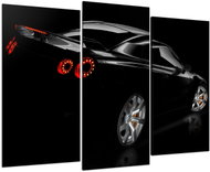 LIOX Painting black racing car, 90 × 60 cm, three-piece - Painting