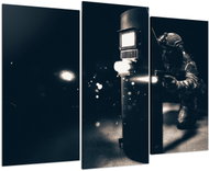 LIOX Painting elite soldier and covered shooting, 60 × 40 cm, three-piece - Painting