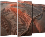LIOX Painting of the play of wind in the desert, 120 × 80 cm, three-part - Painting
