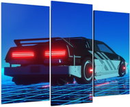 LIOX Retro delorean, 75 × 50 cm, three-piece - Painting