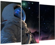 LIOX Painting of an astronaut flying in space, 60 × 40 cm, three-piece - Painting