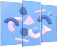 LIOX 3D Flying objects, 75 × 50 cm, three-piece - Painting