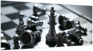 LIOX XL Still life painting of silver chess, 200 × 100 cm - Painting