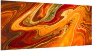 LIOX XL Painting orange-red abstraction, 300 × 150 cm - Painting
