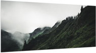 LIOX XL Picture of a mountain ridge in fog, 300 × 150 cm - Painting