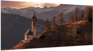 LIOX XL Painting church in alpine dolomites, 300 × 150 cm - Painting