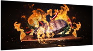 LIOX XL Image of steak in fire, 300 × 150 cm - Painting