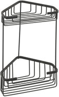 GEDY SMART Corner Bathroom Shelf, for Wall Plugs, Black 2482-14 - Bathroom Shelf