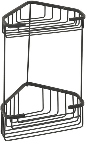 GEDY SMART Corner Bathroom Shelf, for Wall Plugs, Black 2482-14 - Bathroom Shelf - Main image