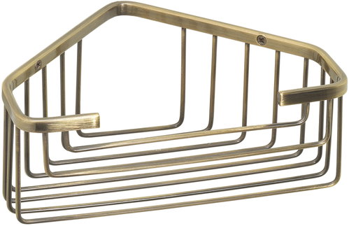 GEDY SMART Corner Bathroom Shelf, with Wall Plugs, Gold 2483-44 - Bathroom Shelf - Main image