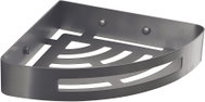 GEDY SMART Polička do koupelny rohová, na hmoždinku, šedá 247981 - Bathroom Shelf