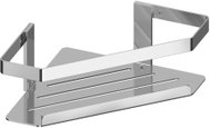 METAFORM MYLINE Polička do koupelny rohová, na hmoždinku, stříbrná 105T12100 - Bathroom Shelf