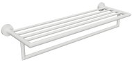 SAPHO X-ROUND Polička do koupelny rovná, na hmoždinku, bílá XR421W - Bathroom Shelf