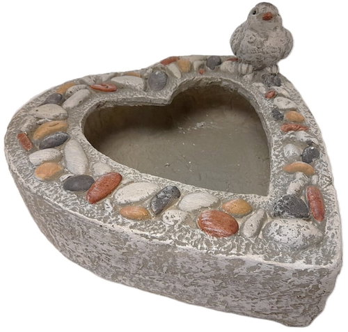 Prodex Decorative Bowl Heart with Bird 37 × 36cm - New - Main image