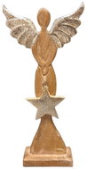 Prodex Anděl dřevěný se zlatými křídly - Angel Statue