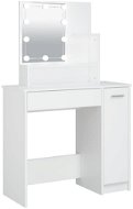 Shumee Toaletný stolík s LED biely 86,5 × 35 × 136 cm - Toaletný stolík