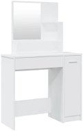 Shumee Toaletní stolek se zrcadlem bílý 86,5 × 35 × 136 cm - Toaletní stolek