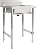 Shumee Kuchyňský dřez jednoduchý nerezová ocel - Nerezový dřez