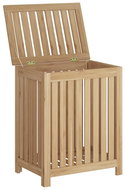 Shumee Laundry basket 50 × 35 × 60 cm solid teak - Laundry Basket