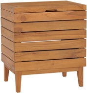 Shumee Laundry basket 40 × 30 × 45 cm solid teak - Laundry Basket