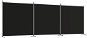 Shumee 3-dielny paraván čierny 525 × 180 cm textil - Paraván