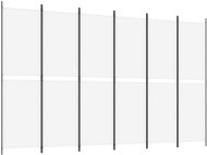 Shumee 6dílný paraván bílý 300 × 200 cm textil - Paraván
